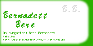 bernadett bere business card